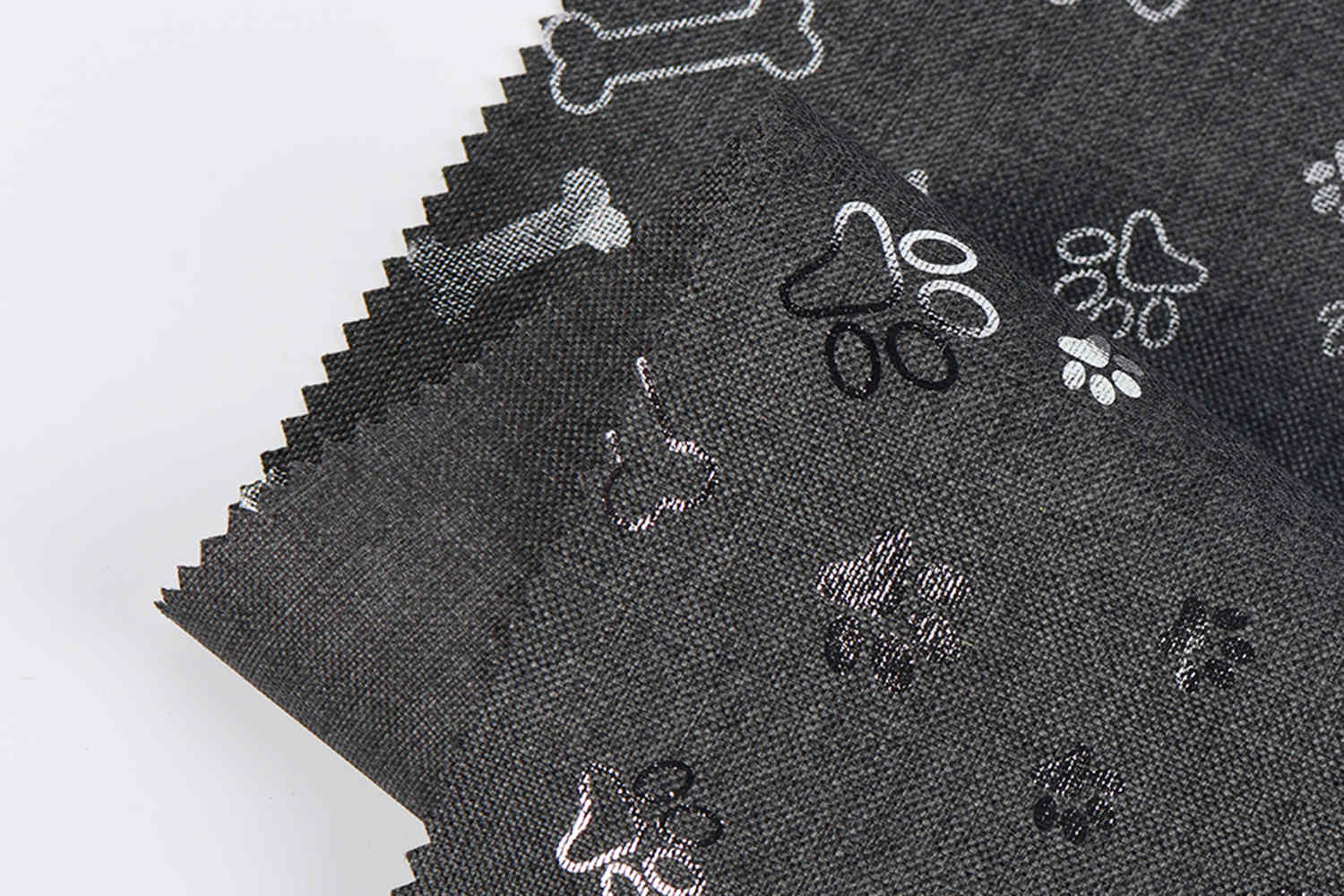 PU revestido de 600d 68T com estampa de prata