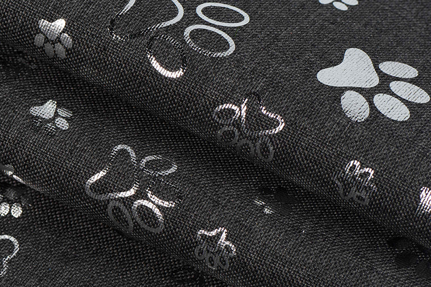 PU revestido de 600d 68T com estampa de prata